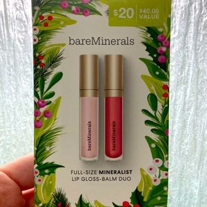bareMinerals Full-Size Mineralist Lip Gloss-Balm Duo New In Box 📦 💄